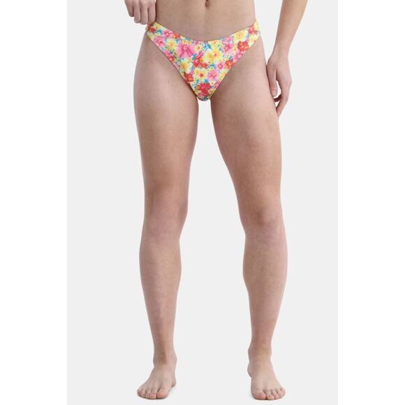 NEW NOBO No Boundaries Yellow floral XL 16-18 swim bottoms bikini cheeky womans - Picture 2 of 3